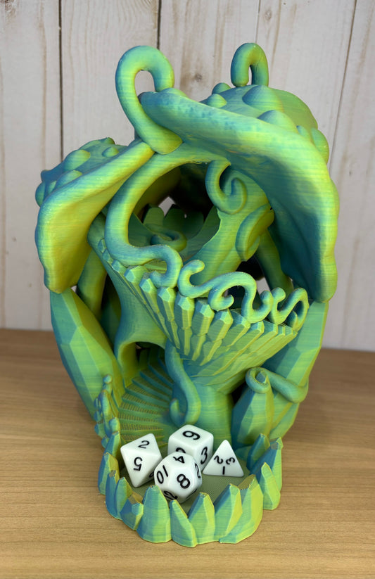 Blue/Green Mushroom Dice Tower