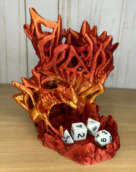 Orange/Red Skull Dice Tower