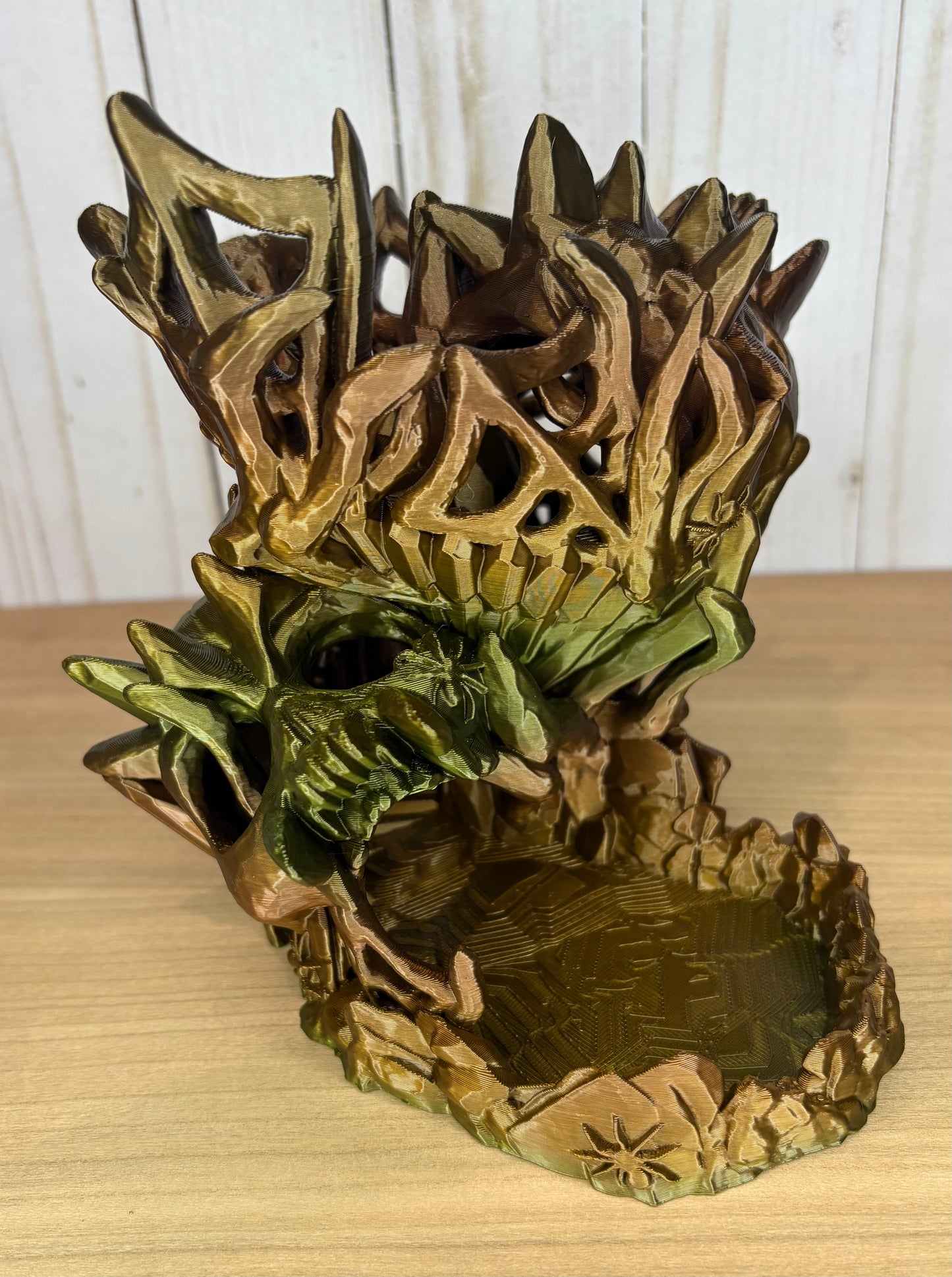 Copper/Olive Skull Dice Tower