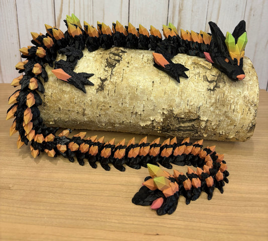 Peach/Lime Wolf Dragon