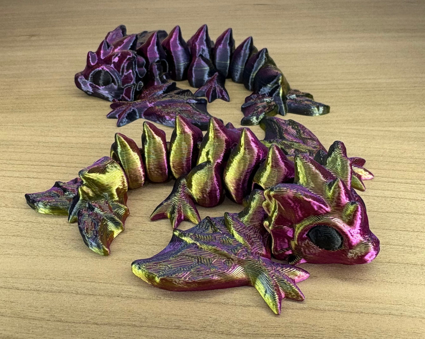 Fuchsia/Gold/Black Wyvern Dragon