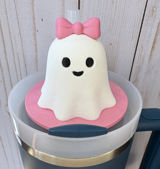 Pink Boo Bow Topper