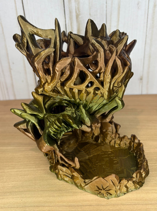 Copper/Olive Skull Dice Tower