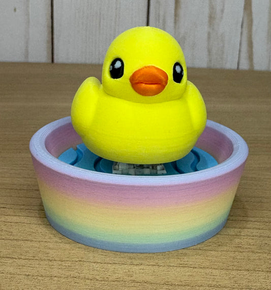 Rainbow Tub Duck Clicker