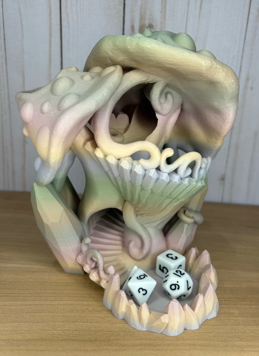 Pastel Mushroom Dice Tower