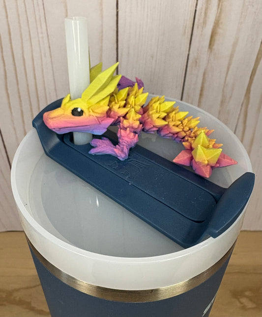 Vibrant Coral Straw Buddy