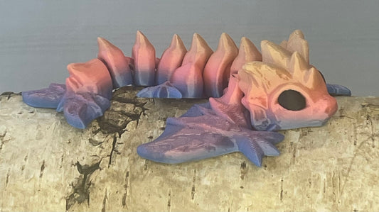 Yellow/Purple/Coral Wyvern Dragon