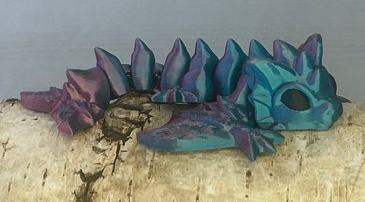 Blue/Green/Coral Wyvern Dragon